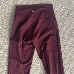 Maroon lululemon leggings